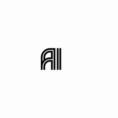 Initial outline letter AI style template