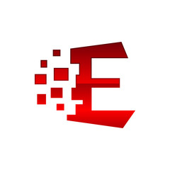 modern creative E initial letter E logo graphic concept vector icon template