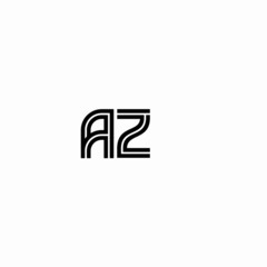 Initial outline letter AZ style template