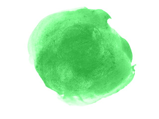 Green watercolor scribble texture. Abstract watercolor on white background. Green abstract watercolor background. It is a hand drawn.