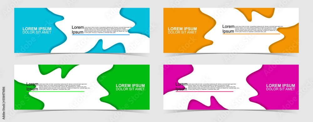 Canvas Prints set of abstract vector banners design. collection of web banner template. modern template design for