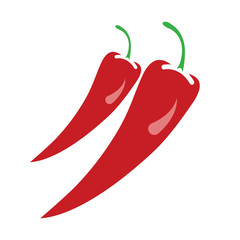 Chilli Icon Vector in Color Simple Design