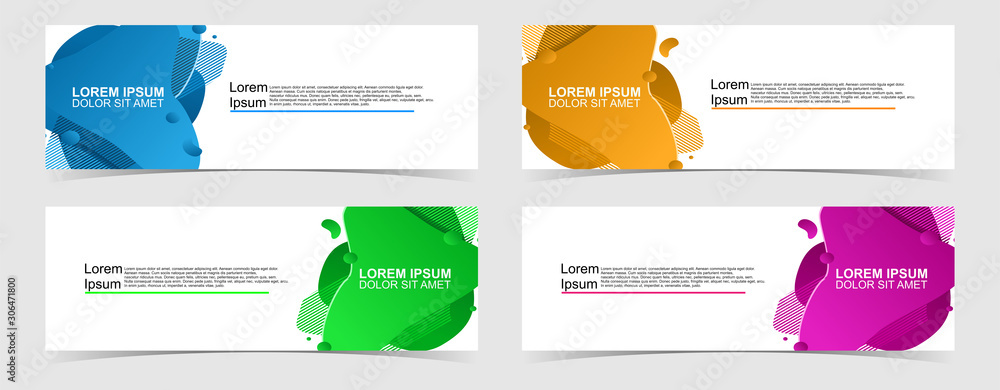 Canvas Prints set of abstract vector banners design. collection of web banner template. modern template design for