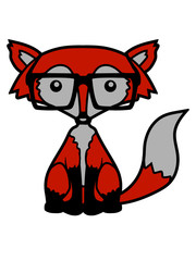 Nerd Fuchs Design schlau frechdachs cool