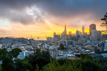 Sunrise from Ina Coolbrith Park