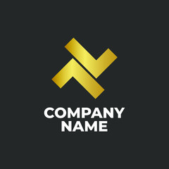 modern company logo design sign illustration symbol vector icon badge simple minimalist business L letter color gradient mirror type 