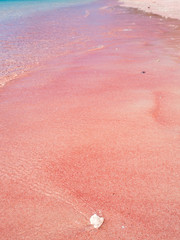Indonesia, november 2019: Sunny day on Pink Beach in Komodo National Park