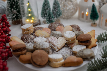 Fototapeta na wymiar Traditional home made German Christmas Cookies 