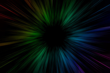 3D rendering dazzling radiation beam, sense of science and technology, sense of speed, sense of perspective space abstract background.