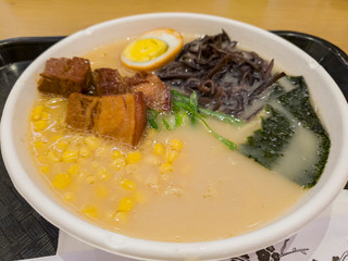 Close up shot of Japanese style Ramen