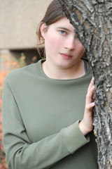 Female beauty expressions in nature outdoors.