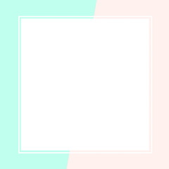 Palm leaves decorated on the soft pastel color background