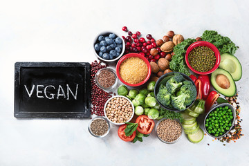 Obraz na płótnie Canvas Health vegan and vegetarian food concept.