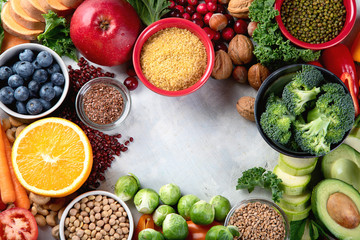 Health vegan and vegetarian food concept.