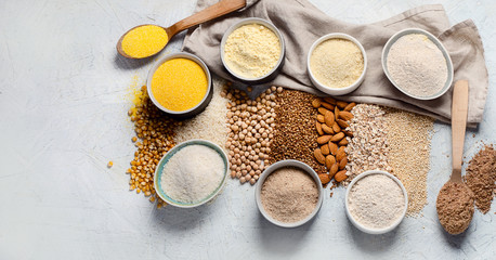 Various gluten free flour