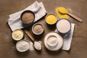 Different types of baking flour