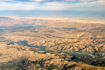 Fototapeta na wymiar Aerial view of the Del Valle Regional Park
