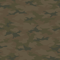 Seamless camouflage pattern. Khaki texture, vector illustration. Camo print background. Abstract military style backdrop