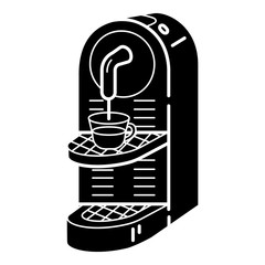 Coffee cup maker icon. Simple illustration of coffee cup maker vector icon for web design isolated on white background