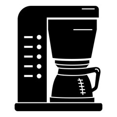 Coffee maker glass icon. Simple illustration of coffee maker glass vector icon for web design isolated on white background