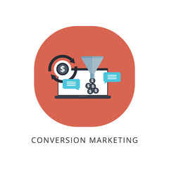 Conversion rate optimization business info graphics
