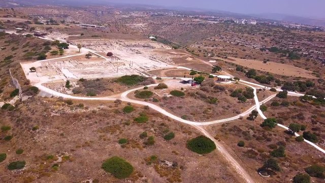 Ancient Kurion aerial 4k