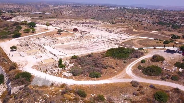 Ancient Kurion aerial 4k