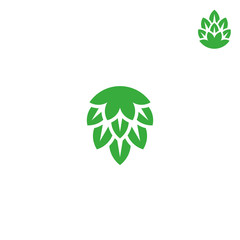 Green hop. Vector illustration
