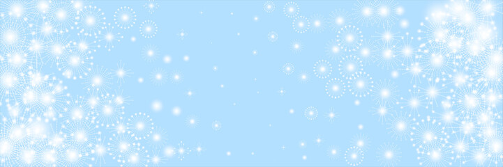 Fototapeta na wymiar Snow flakes. Beauteous winter silver snowflake overlay template. Fancy vector illustration. Sparce snow
