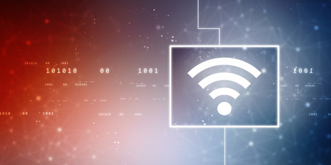 2d illustration WiFi symbol
