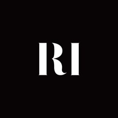 RI Logo Letter Initial Logo Designs Template