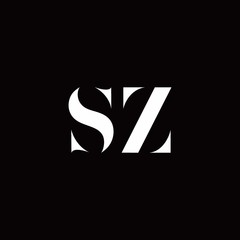 SZ Logo Letter Initial Logo Designs Template