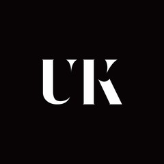 UK Logo Letter Initial Logo Designs Template
