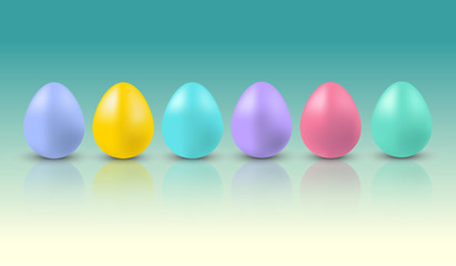 Perfect colorful handmade easter eggs isolated