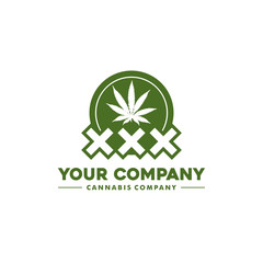 CBD Logo Icon with Ttriple X Symbol