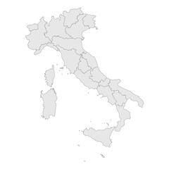 Italy political map vector