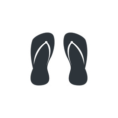 Rubber slippers vector symbol