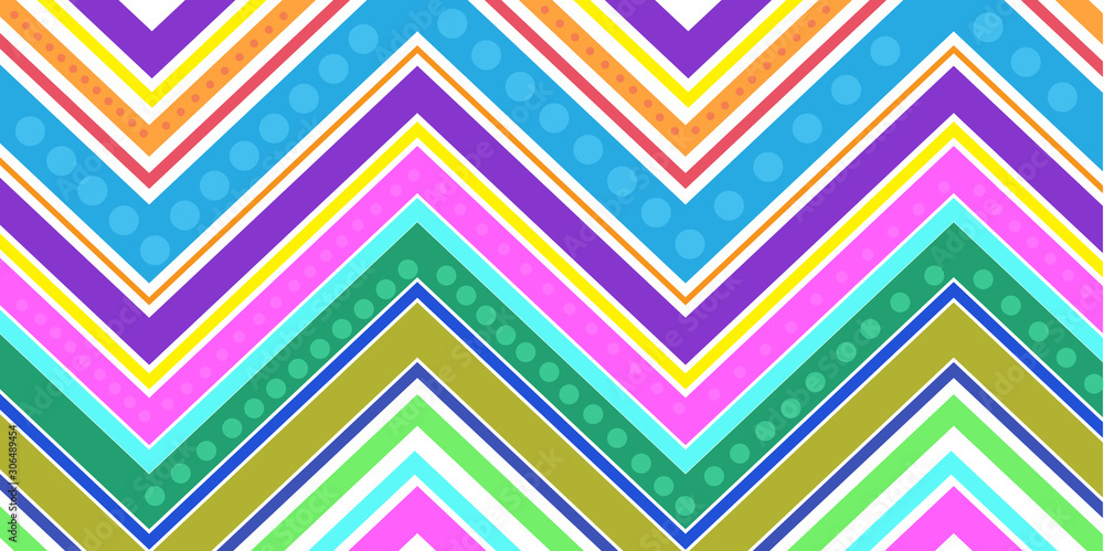 Poster zigzag stripe seamless pattern background