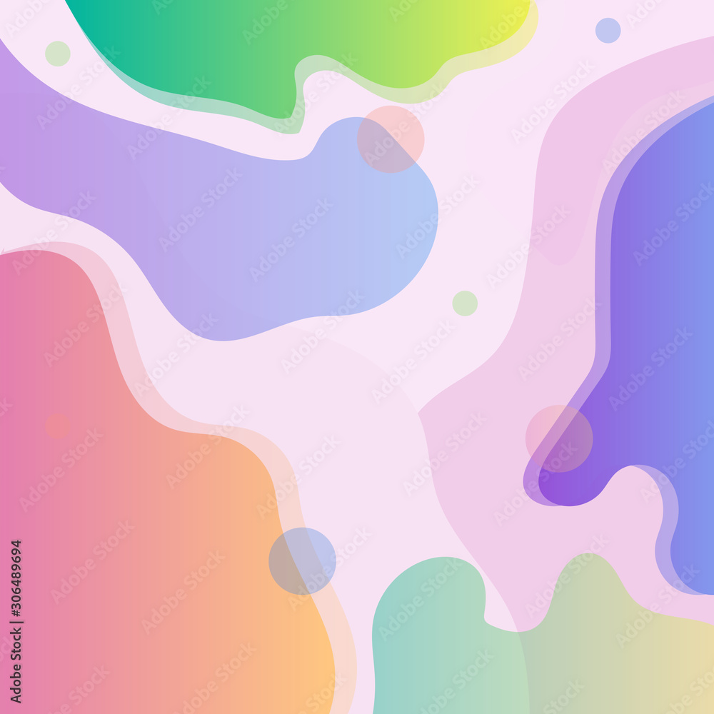 Poster fluid colorful gradient shapes composition. minimal geometric background. trendy gradients liquid sh