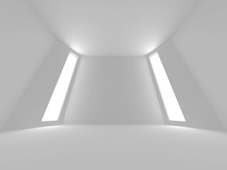 Futuristic White Architecture Design Background