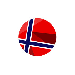 stylish modern norway flags logo. red blue cross norwegian flag vector design illustrations
