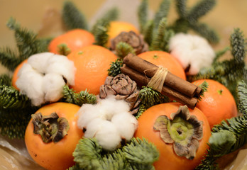 Sill-life with fruits New Year