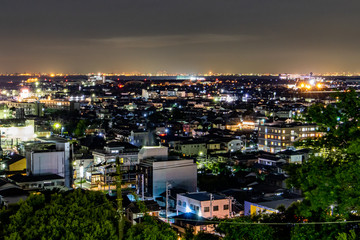 Fototapeta na wymiar Kisarazu city night view from Kimisarazu tower