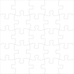 Jigsaw pieces template. Twenty jigsaw puzzle parts