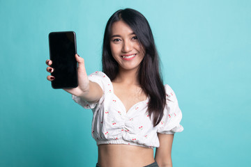 Young Asian woman with mobile phone