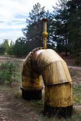 Yellow arch-shaped pipe (tube)