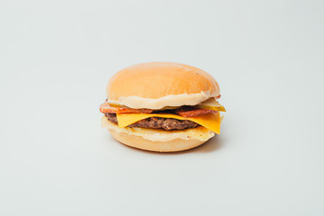 hamburger isolated on white background