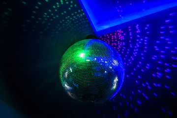 disco ball on black background