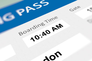 Count Up Timer on Boarding Pass. 