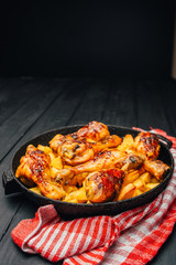 grilled chicken with vegetables